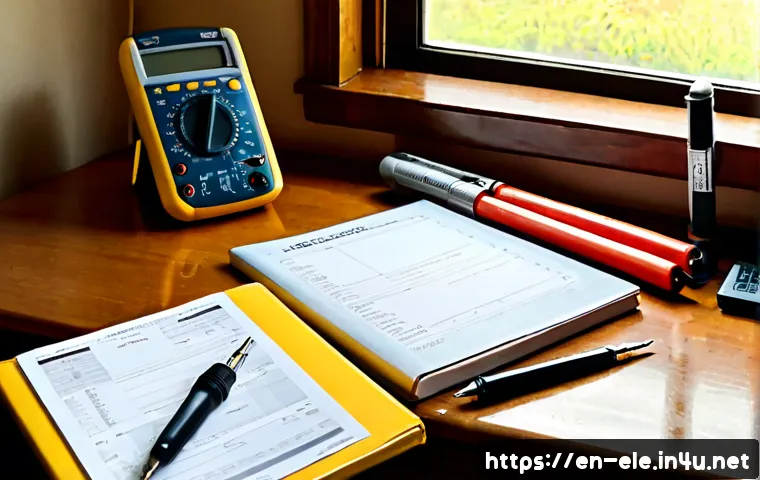 전기기사 시험 필수 참고서 추천 - Photorealistic study desk for a U.S. electrical licensing exam candidate, neatly arranged thick tech...